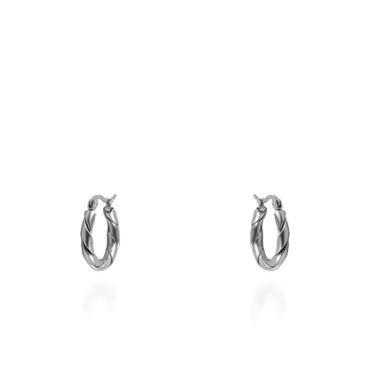 Σκουλαρίκια κρίκοι Mar and Mar Twiny (Silver) από ανοξείδωτο ατσάλι
