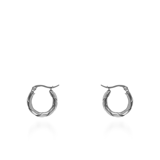 Σκουλαρίκια κρίκοι Mar and Mar Twiny (Silver) από ανοξείδωτο ατσάλι
