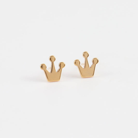 Παιδικά σκουλαρίκια καρφωτά κορώνα Mar and Mar Crown Kids από ανοξείδωτο ατσάλι