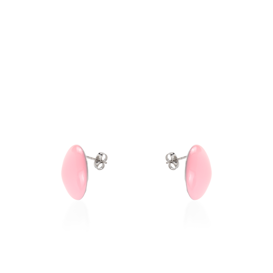 Σκουλαρίκια καρφωτά Mar and Mar Candy Silver (Pink) από ανοξείδωτο ατσάλι