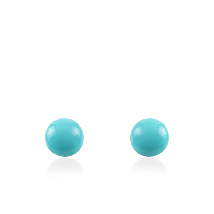 Σκουλαρίκια καρφωτά Mar and Mar Candy Silver (Turquoise) από ανοξείδωτο ατσάλι