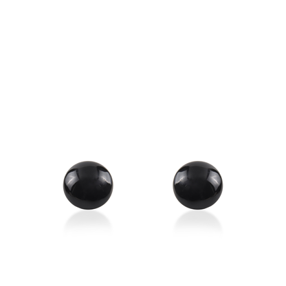 Σκουλαρίκια καρφωτά Mar and Mar Candy Silver (Black) από ανοξείδωτο ατσάλι