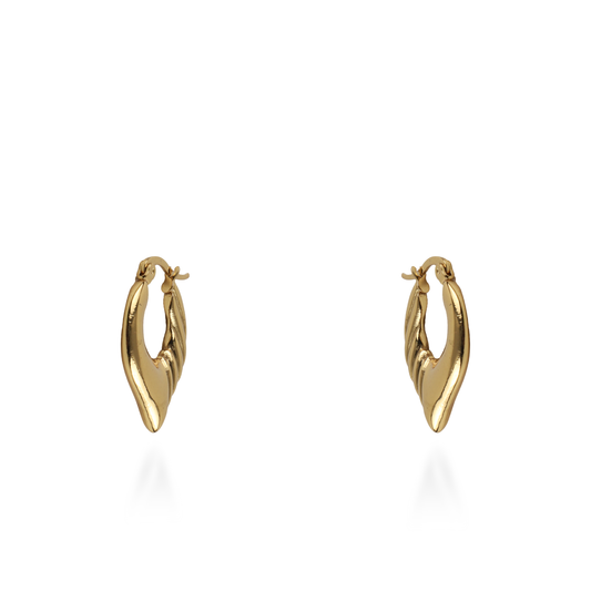 Σκουλαρίκια κρίκοι Mar and Mar Lettia από ανοξείδωτο ατσάλι