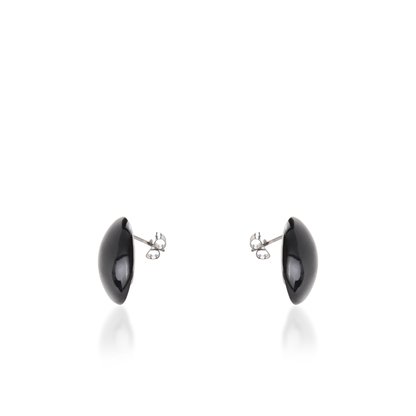Σκουλαρίκια καρφωτά Mar and Mar Candy Silver (Black) από ανοξείδωτο ατσάλι