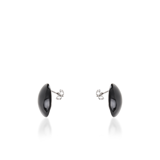 Σκουλαρίκια καρφωτά Mar and Mar Candy Silver (Black) από ανοξείδωτο ατσάλι