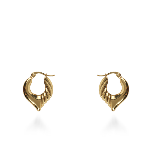 Σκουλαρίκια κρίκοι Mar and Mar Lettia από ανοξείδωτο ατσάλι