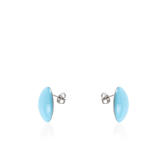 Σκουλαρίκια καρφωτά Mar and Mar Candy Silver (Blue) από ανοξείδωτο ατσάλι
