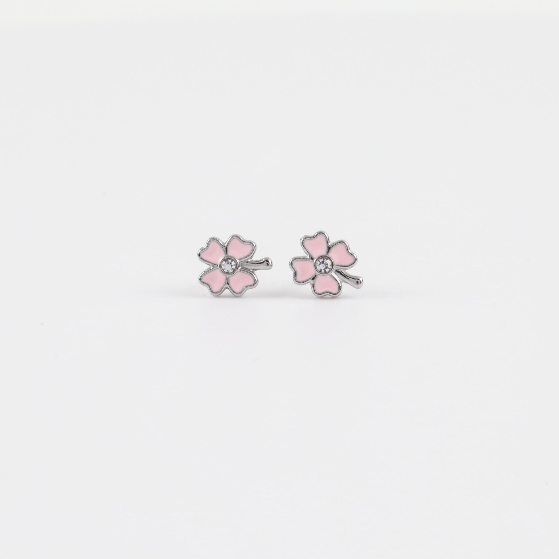 Παιδικά σκουλαρίκια καρφωτά με ζιργκόν Mar &amp; Mar Lucky Clover Kids από ανοξείδωτο ατσάλι