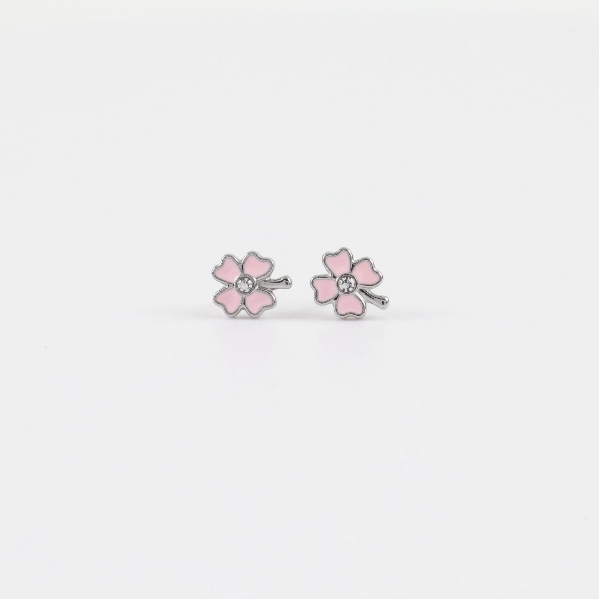 Παιδικά σκουλαρίκια καρφωτά με ζιργκόν Mar &amp; Mar Lucky Clover Kids από ανοξείδωτο ατσάλι