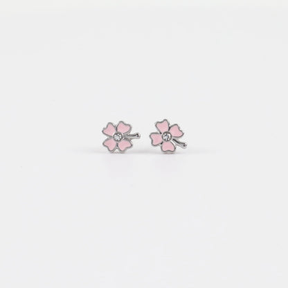 Παιδικά σκουλαρίκια καρφωτά με ζιργκόν Mar &amp; Mar Lucky Clover Kids από ανοξείδωτο ατσάλι