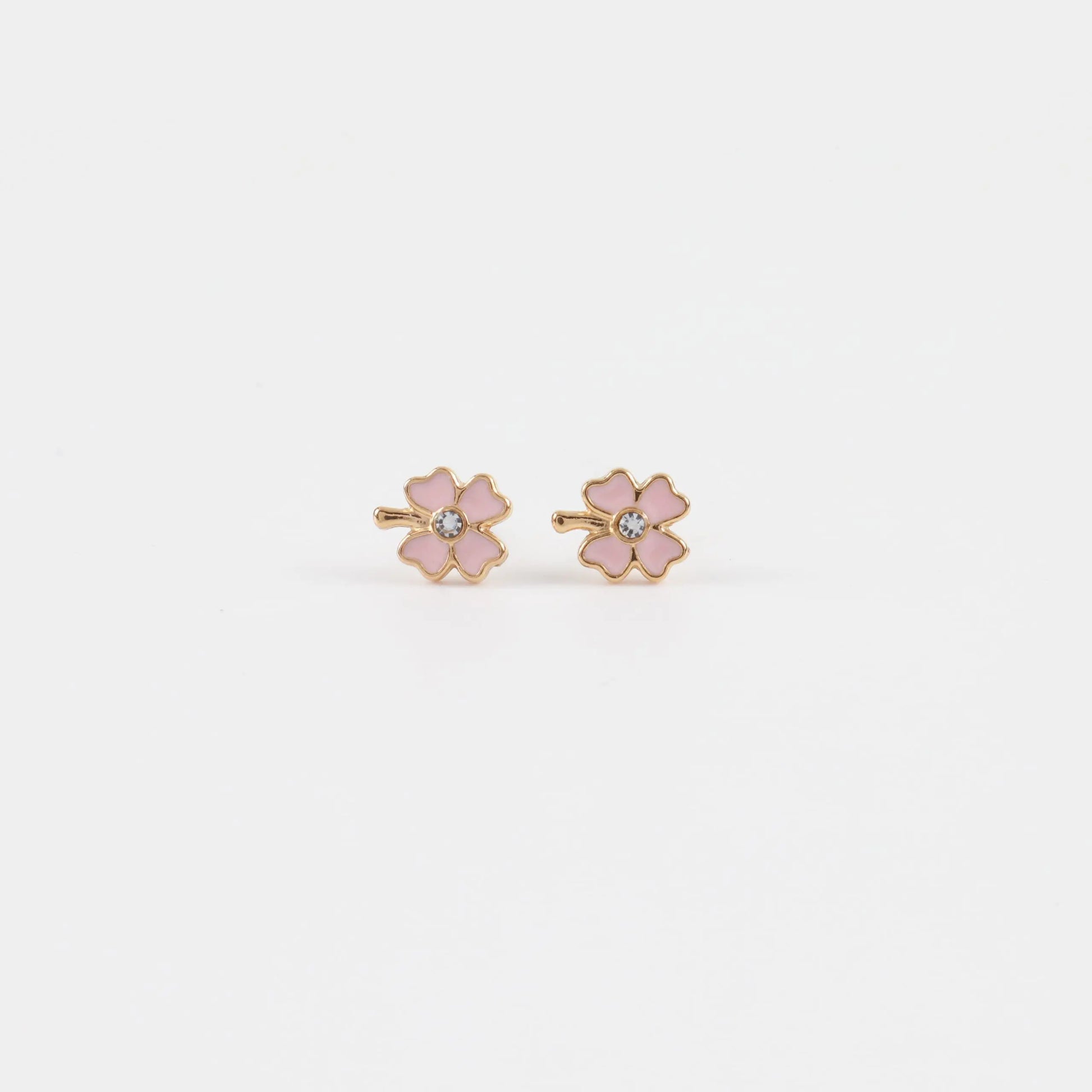 Παιδικά σκουλαρίκια καρφωτά με ζιργκόν Mar &amp; Mar Lucky Clover Kids από ανοξείδωτο ατσάλι