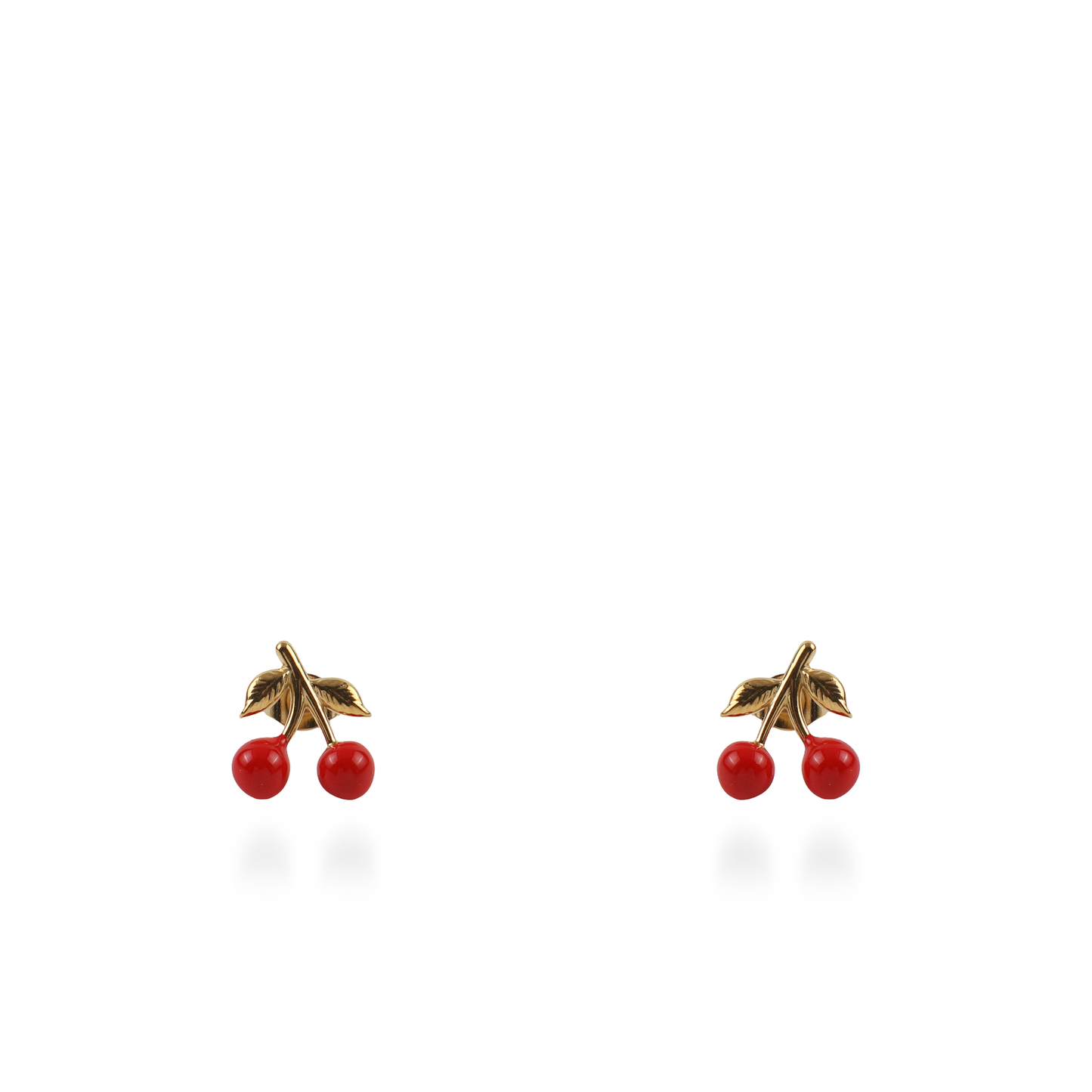 Σκουλαρίκια καρφωτά κερασάκια Mar and Mar Cherries από ανοξείδωτο ατσάλι