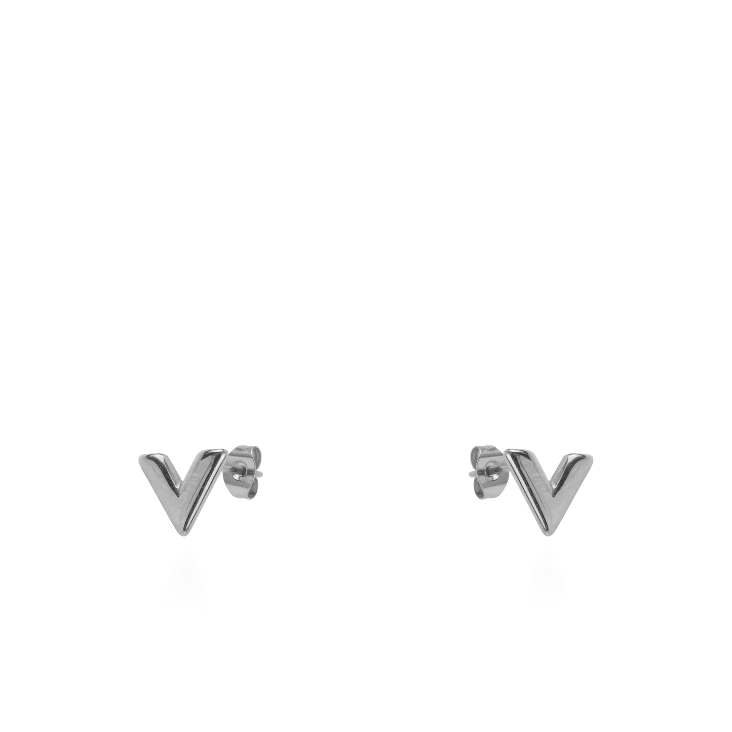 Σκουλαρίκια καρφωτά Mar and Mar V (Silver) από ανοξείδωτο ατσάλι