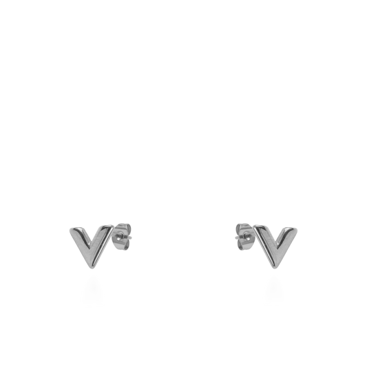Σκουλαρίκια καρφωτά Mar and Mar V (Silver) από ανοξείδωτο ατσάλι