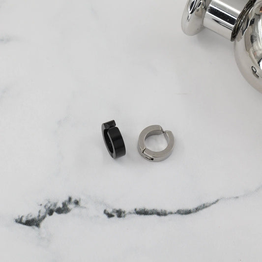 Σκουλαρίκι κρίκος Mar and Mar Clip Plated Hoop από ανοξείδωτο ατσάλι