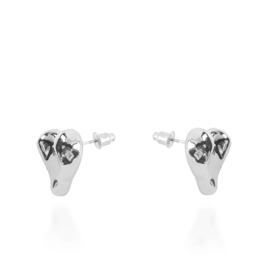 Σκουλαρίκια καρφωτά Mar and Mar Heart Silver Studs