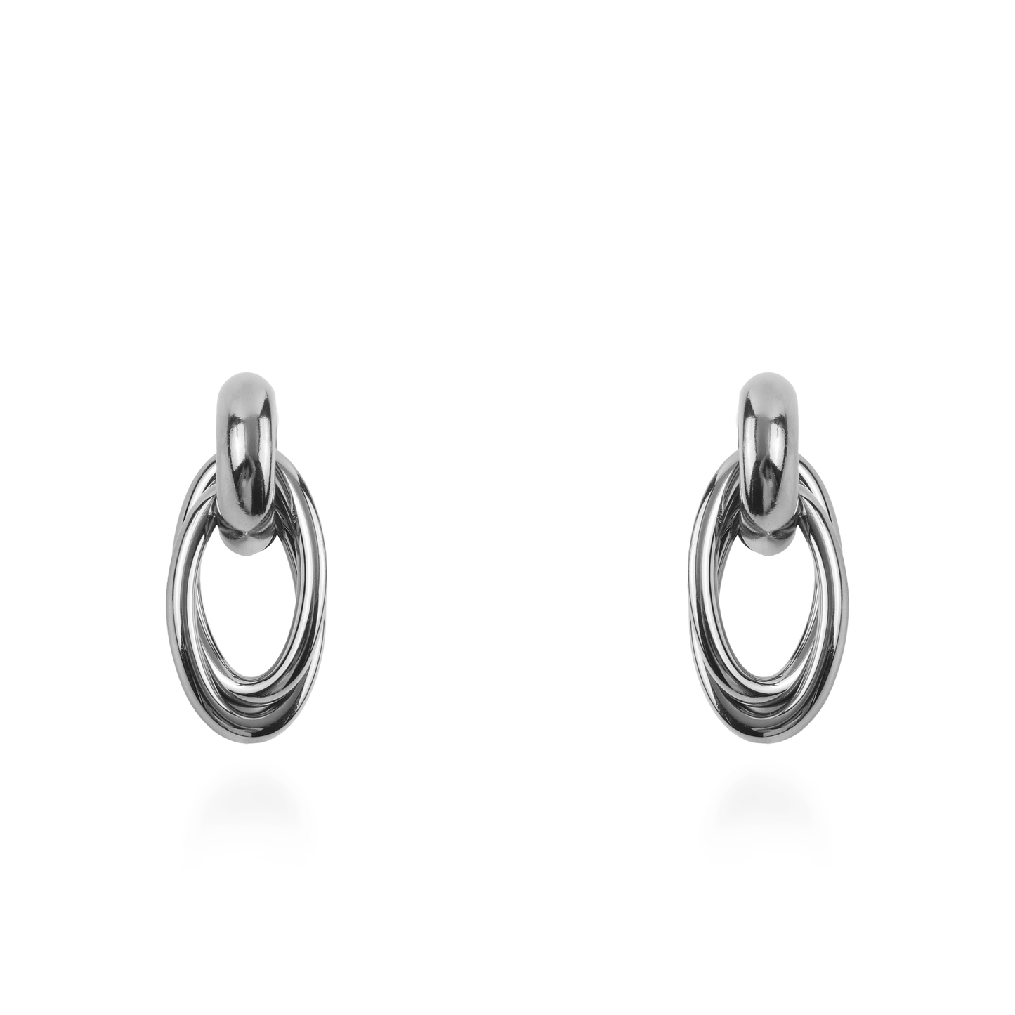 Σκουλαρίκια κρεμαστά Mar and Mar Calisty Oval (Silver) από ανοξείδωτο ατσάλι