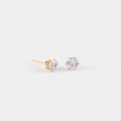 Σκουλαρίκια καρφωτά με πέτρα ζιργκόν Mar and Mar Dimenia Studs από Ανοξείδωτο Ατσάλι