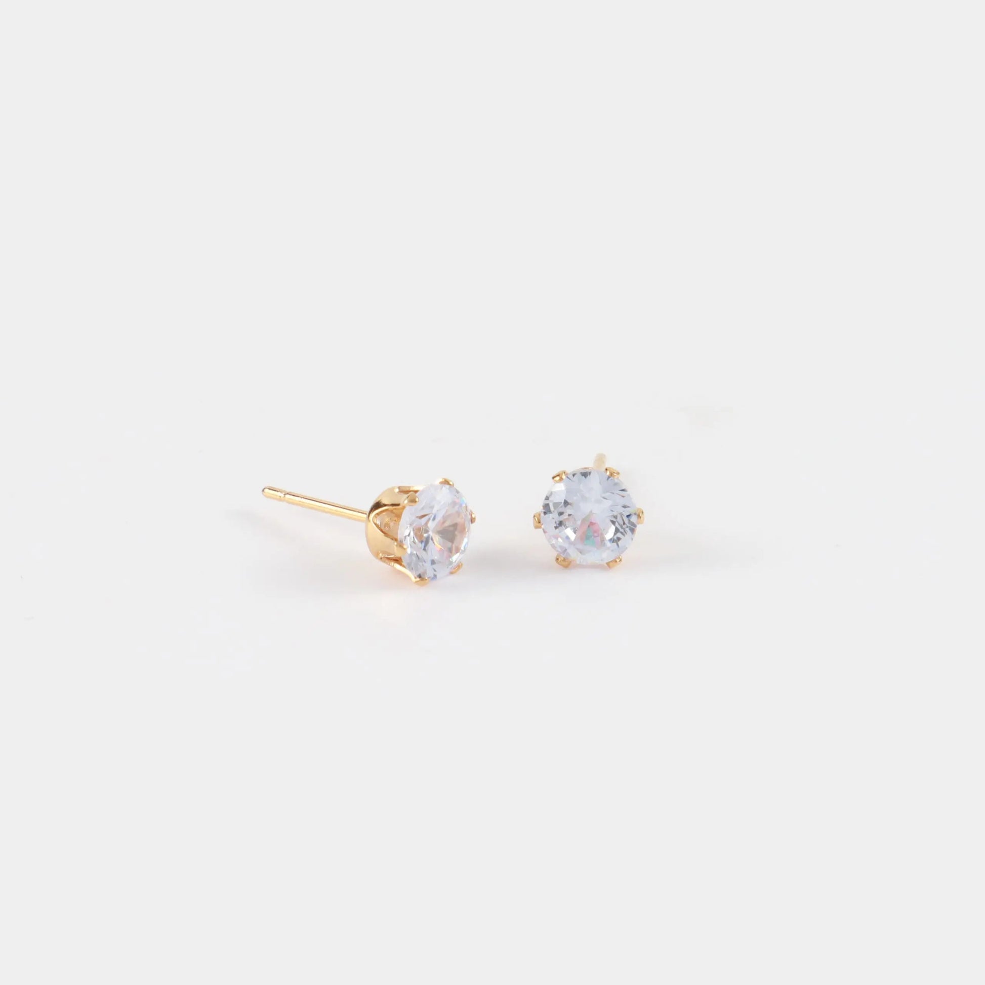 Σκουλαρίκια καρφωτά με πέτρα ζιργκόν Mar & Mar Dimenia Studs από Ανοξείδωτο Ατσάλι