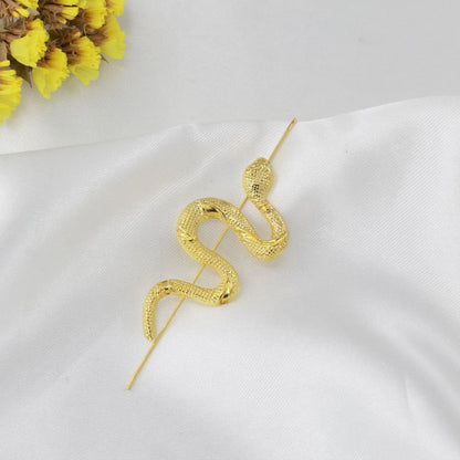 Σκουλαρίκια Cuff φίδι Rosalina Snake από διπλά επιχρυσωμένο ορείχαλκο
