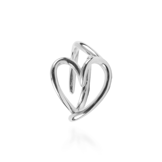 Γυναικείο δαχτυλίδι καρδιά Mar and Mar Heart Silver από ανοξείδωτο ατσάλι