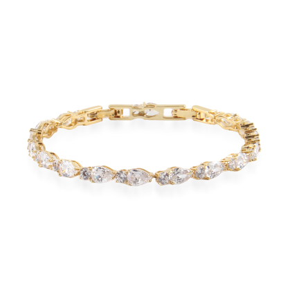 Αλυσίδα χεριού με ζιργκόν Mar and Mar Crystal Clutch από ανοξείδωτο ατσάλι