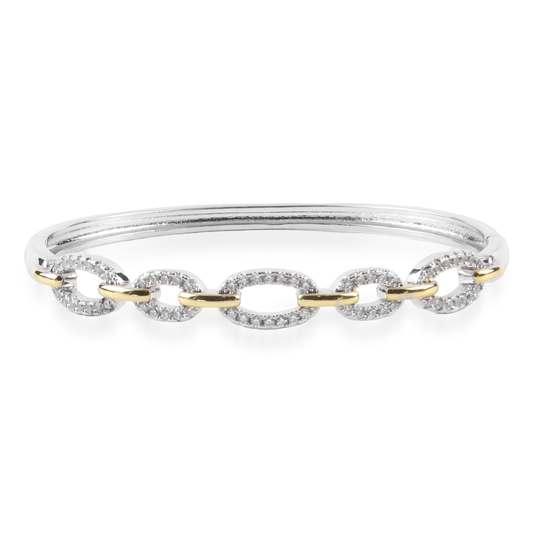 Βραχιόλι χειροπέδα με ζιργκόν Mar and Mar Faustina Oval