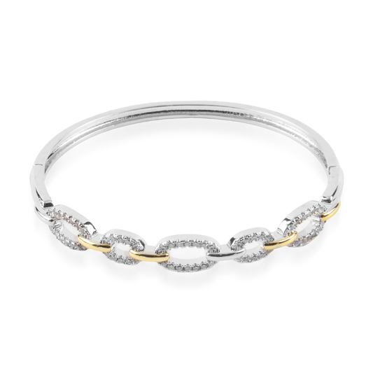 Βραχιόλι χειροπέδα με ζιργκόν Mar and Mar Faustina Oval