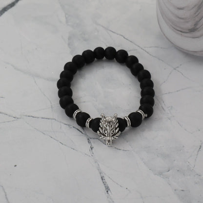 Ανδρικό βραχιόλι με χάντρες Mar &amp; Mar Wolf Beads