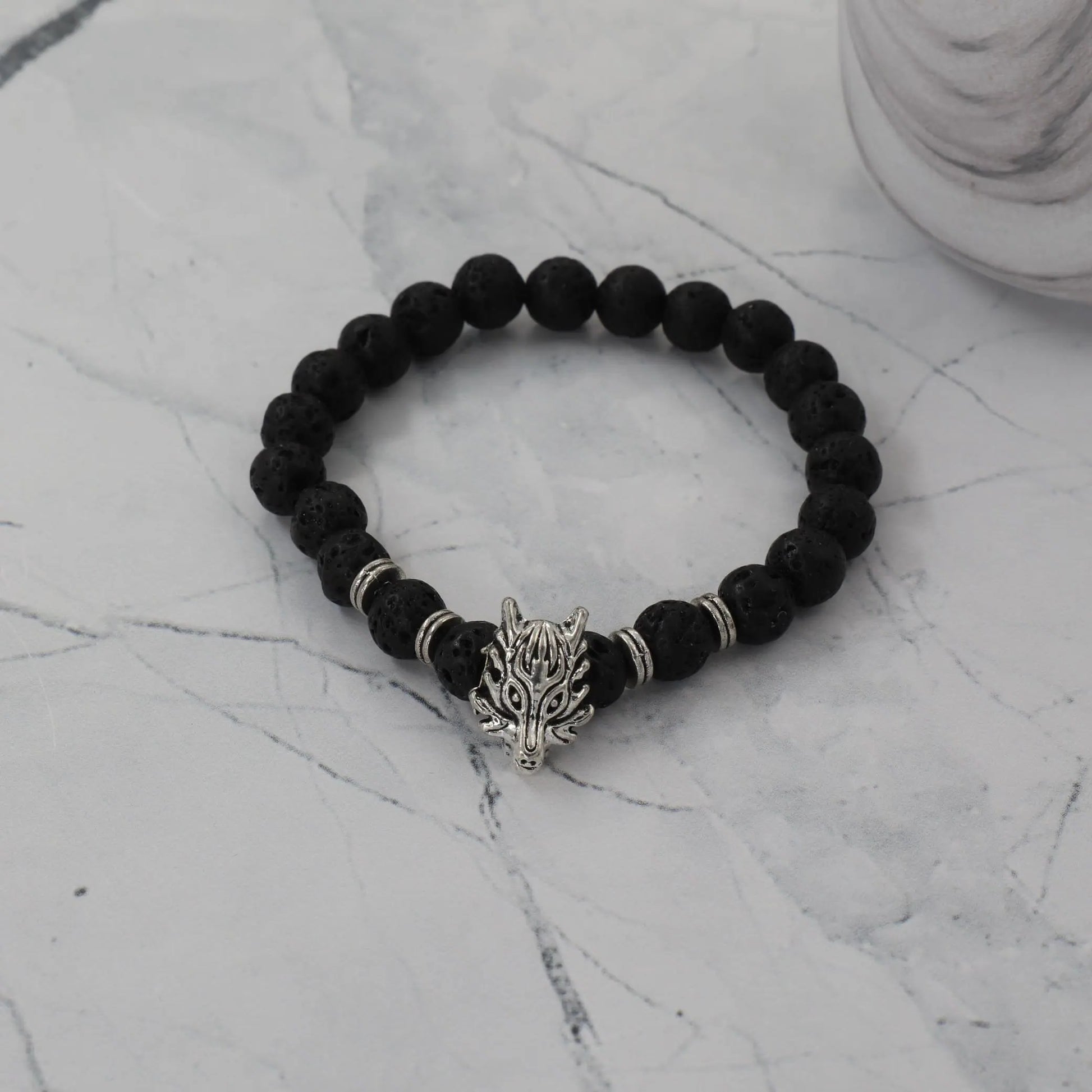Ανδρικό βραχιόλι με χάντρες Mar &amp; Mar Wolf Beads