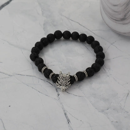 Ανδρικό βραχιόλι με χάντρες Mar &amp; Mar Wolf Beads