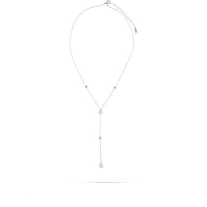 Κολιέ με πέτρες ζιργκόν Mar and Mar Crystal Silver από ανοξείδωτο ατσάλι
