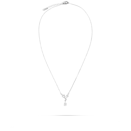 Κολιέ με πέτρες ζιργκόν Mar and Mar Nerina Silver από ανοξείδωτο ατσάλι