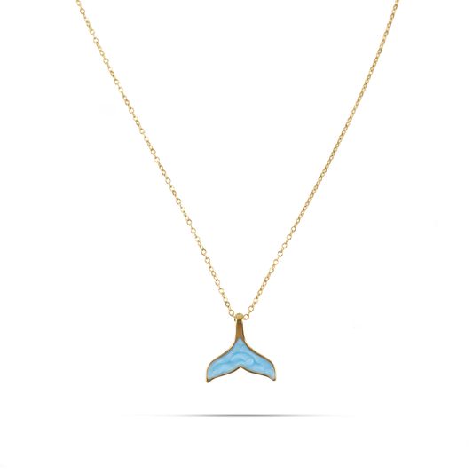 Κολιέ ουρά γοργόνας με φίλντισι Mar and Mar Mermaid Tail (Blue) από ανοξείδωτο ατσάλι