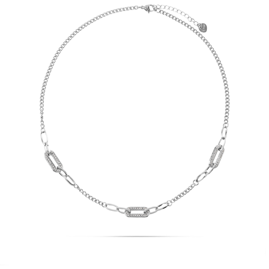 Αλυσίδα λαιμού με ζιργκόν Mar and Mar Rhea Silver από ανοξείδωτο ατσάλι