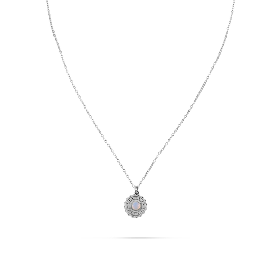 Κολιέ με ορυκτό πέτρωμα Mar and Mar Calypso (Silver) από ανοξείδωτο ατσάλι