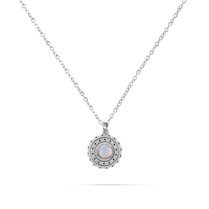 Κολιέ με ορυκτό πέτρωμα Mar and Mar Calypso (Silver) από ανοξείδωτο ατσάλι