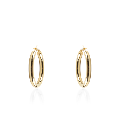 Σκουλαρίκια κρίκοι Mar and Mar Iris (4 cm) από ανοξείδωτο ατσάλι