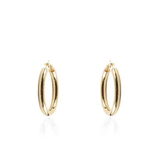 Σκουλαρίκια κρίκοι Mar and Mar Iris (4 cm) από ανοξείδωτο ατσάλι