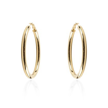 Σκουλαρίκια κρίκοι Mar and Mar Iris (6 cm) από ανοξείδωτο ατσάλι
