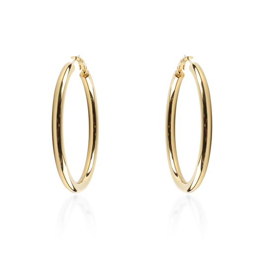 Σκουλαρίκια κρίκοι Mar and Mar Iris (6 cm) από ανοξείδωτο ατσάλι