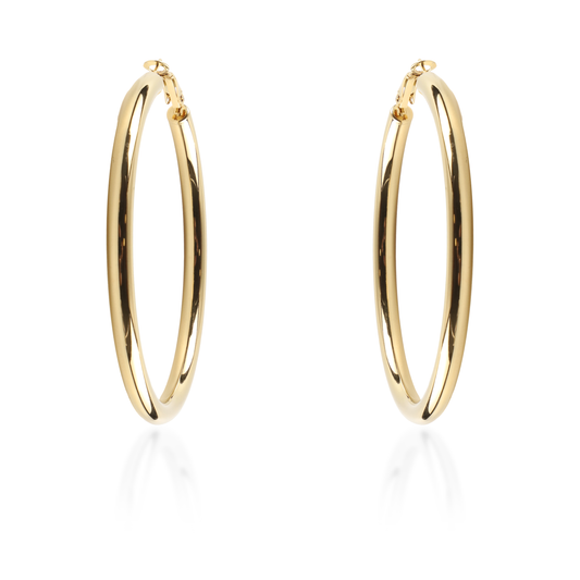 Σκουλαρίκια κρίκοι Mar and Mar Iris (7 cm) από ανοξείδωτο ατσάλι