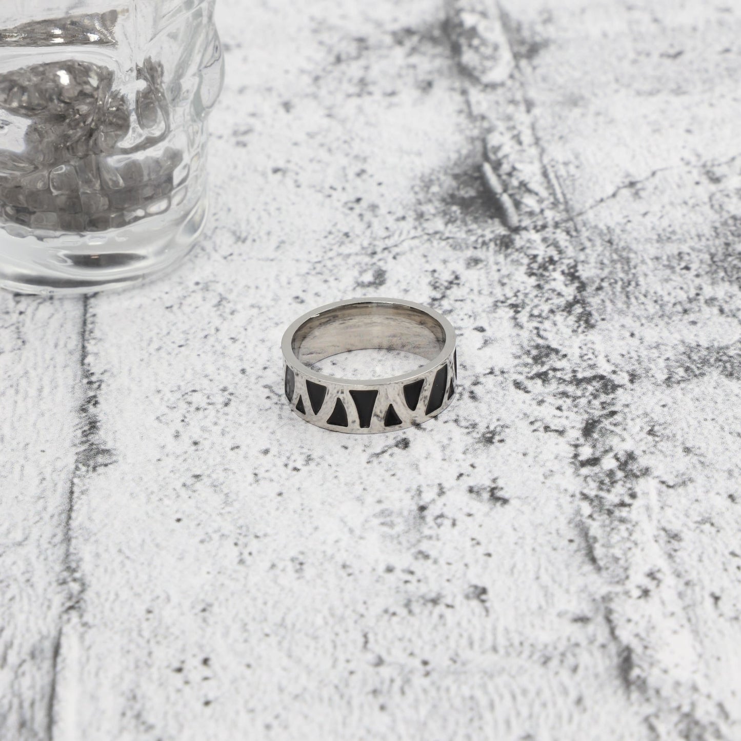 Ανδρικό δαχτυλίδι Mar & Mar Triangles από ανοξείδωτο ατσάλι