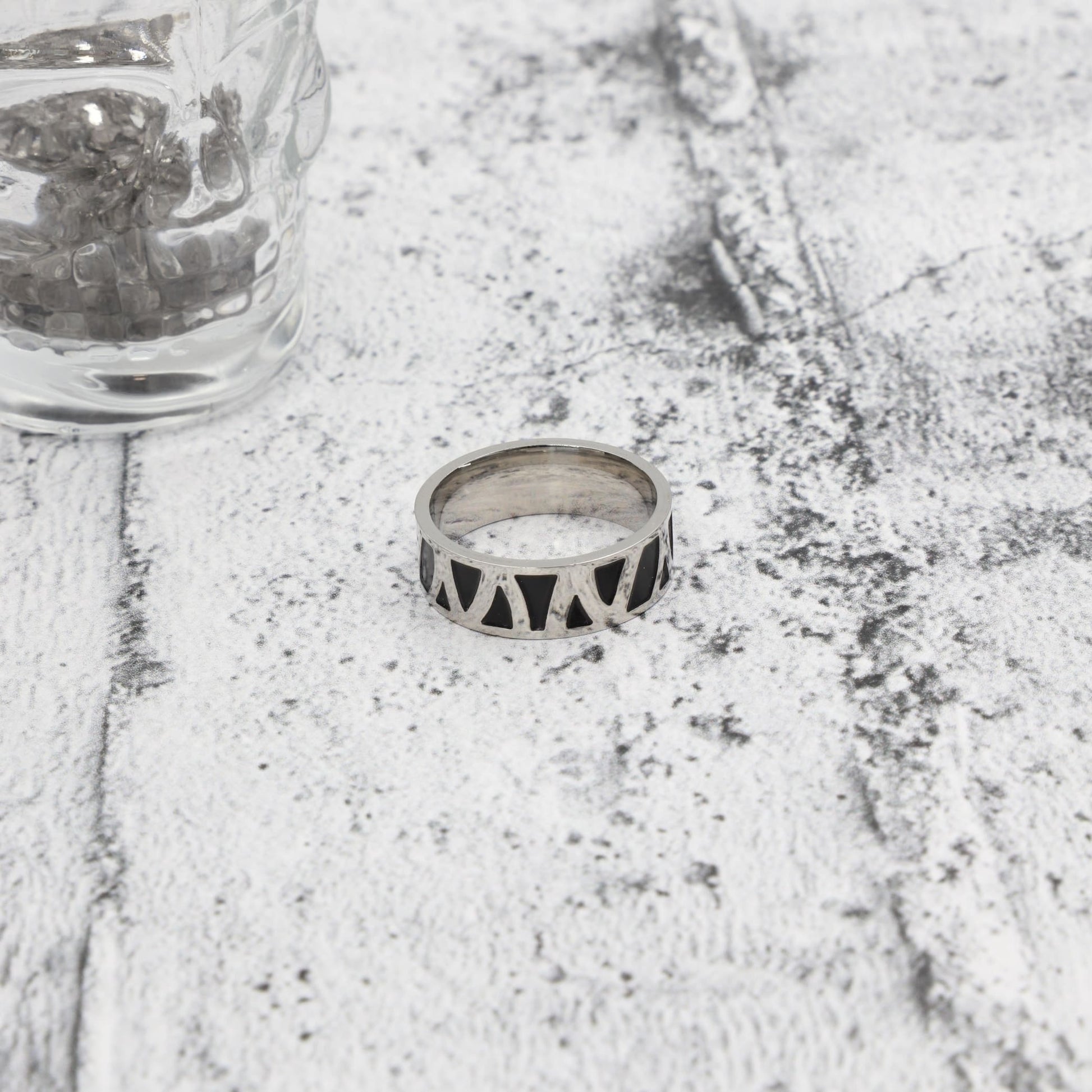 Ανδρικό δαχτυλίδι Mar & Mar Triangles από ανοξείδωτο ατσάλι