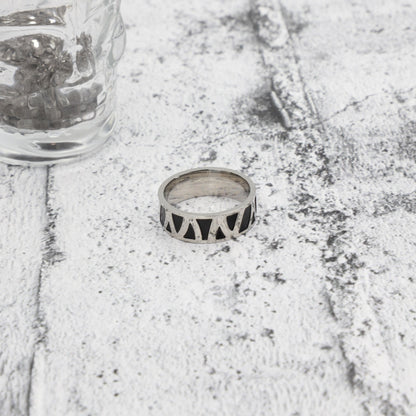 Ανδρικό δαχτυλίδι Mar & Mar Triangles από ανοξείδωτο ατσάλι