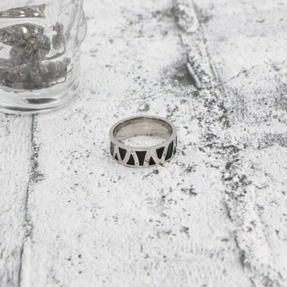 Ανδρικό δαχτυλίδι Mar & Mar Triangles από ανοξείδωτο ατσάλι