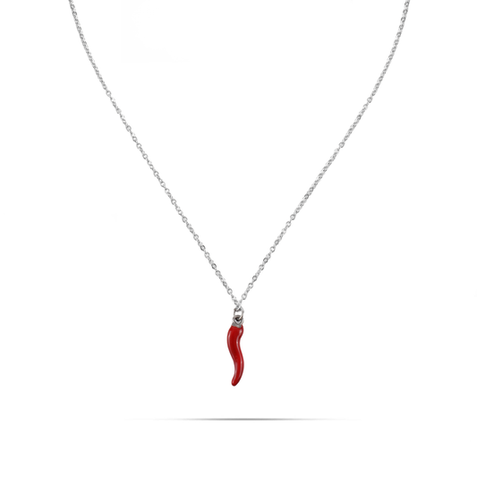 Γυναικείο κολιέ με πιπεριά Mar and Mar Pepper Silver από ανοξείδωτο ατσάλι