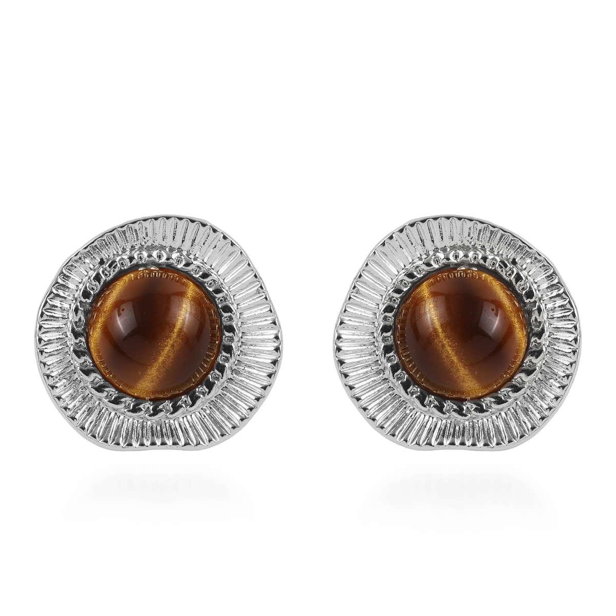 Σκουλαρίκια καρφωτά Mar and Mar με πέτρα (Silver) από ανοξείδωτο ατσάλι