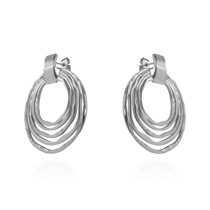 Σκουλαρίκια καρφωτά Mar and Mar (silver) από ανοξείδωτο ατσάλι