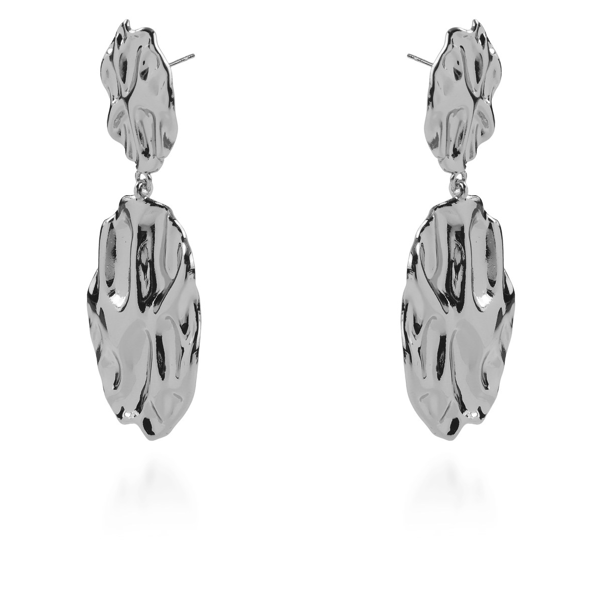 Σκουλαρίκια κρεμαστά Mar and Mar (Silver) από ανοξείδωτο ατσάλι